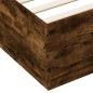 vidaXL Giroletto con Luci LED Rovere Fumo 180x200 cm Legno Multistrato vidaXL Giroletto con Luci LED Rovere Fumo 180x200 cm Legno Multistrato