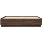 vidaXL Giroletto Luci LED Rovere Marrone 200x200 cm Legno Multistrato vidaXL Giroletto Luci LED Rovere Marrone 200x200 cm Legno Multistrato