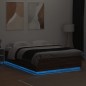 vidaXL Giroletto Luci LED Rovere Marrone 150x200 cm Legno Multistrato vidaXL Giroletto Luci LED Rovere Marrone 150x200 cm Legno Multistrato