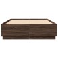 vidaXL Giroletto Luci LED Rovere Marrone 150x200 cm Legno Multistrato vidaXL Giroletto Luci LED Rovere Marrone 150x200 cm Legno Multistrato