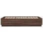 vidaXL Giroletto Luci LED Rovere Marrone 150x200 cm Legno Multistrato vidaXL Giroletto Luci LED Rovere Marrone 150x200 cm Legno Multistrato