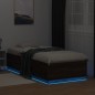 vidaXL Giroletto Luci LED Rovere Marrone 100x200 cm Legno Multistrato vidaXL Giroletto Luci LED Rovere Marrone 100x200 cm Legno Multistrato