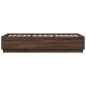vidaXL Giroletto Luci LED Rovere Marrone 100x200 cm Legno Multistrato vidaXL Giroletto Luci LED Rovere Marrone 100x200 cm Legno Multistrato