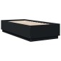 vidaXL Giroletto con Luci LED Nero 90x200 cm in Legno Multistrato