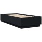 vidaXL Giroletto con Luci LED Nero 90x200 cm in Legno Multistrato