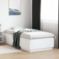 vidaXL Giroletto con Luci LED Bianco 100x200 cm in Legno Massello vidaXL Giroletto con Luci LED Bianco 100x200 cm in Legno Massello