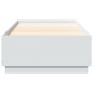 vidaXL Giroletto con Luci LED Bianco 100x200 cm in Legno Massello vidaXL Giroletto con Luci LED Bianco 100x200 cm in Legno Massello