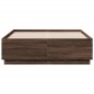 vidaXL Giroletto Luci LED Rovere Marrone 120x190 cm Legno Multistrato