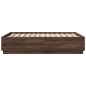 vidaXL Giroletto Luci LED Rovere Marrone 120x190 cm Legno Multistrato
