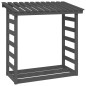 Portalegna Grigia 108x64,5x110 cm in Legno Massello di Pino