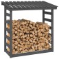 Portalegna Grigia 108x64,5x110 cm in Legno Massello di Pino