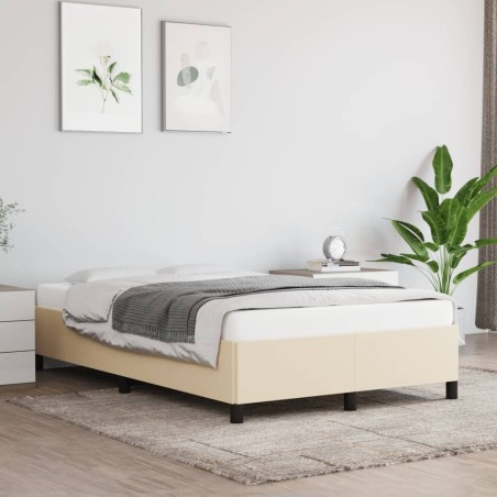vidaXL Giroletto senza Materasso Crema 120x190cm in Tessuto