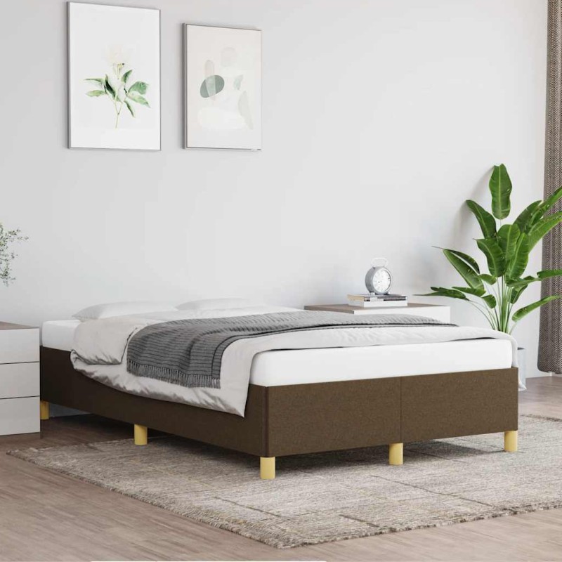 vidaXL Giroletto senza Materasso Marrone Scuro 80x200 cm in Tessuto vidaXL Giroletto senza Materasso Marrone Scuro 80x200 cm in Tessuto