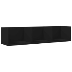 vidaXL Armadietto a Muro Nero 75x18x16,5 cm in Legno Multistrato