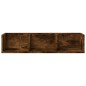 vidaXL Mobili Parete 2 pz Rovere Fumo 75x18x16,5 cm Legno Multistrato