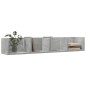 vidaXL Mobili Parete 2 pz Grigio Cemento 99x18x16,5 cm in Multistrato vidaXL Mobili Parete 2 pz Grigio Cemento 99x18x16,5 cm in Multistrato