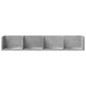 vidaXL Mobili Parete 2 pz Grigio Cemento 99x18x16,5 cm in Multistrato vidaXL Mobili Parete 2 pz Grigio Cemento 99x18x16,5 cm in Multistrato