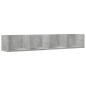 vidaXL Mobili Parete 2 pz Grigio Cemento 99x18x16,5 cm in Multistrato vidaXL Mobili Parete 2 pz Grigio Cemento 99x18x16,5 cm in Multistrato