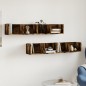 vidaXL Mobili Parete 2 pz Rovere Fumo 99x18x16,5 cm Legno Multistrato
