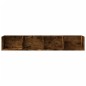 vidaXL Mobili Parete 2 pz Rovere Fumo 99x18x16,5 cm Legno Multistrato
