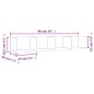 vidaXL Mobili Parete 2 pz Rovere Fumo 99x18x16,5 cm Legno Multistrato