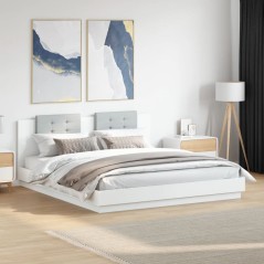 vidaXL Giroletto con Testiera Bianco 180x200 cm in Legno Multistrato
