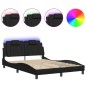 vidaXL Giroletto con Luci LED Nero 140x190 cm in Similpelle vidaXL Giroletto con Luci LED Nero 140x190 cm in Similpelle