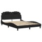 vidaXL Giroletto con Luci LED Nero 140x190 cm in Similpelle vidaXL Giroletto con Luci LED Nero 140x190 cm in Similpelle