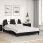 vidaXL Giroletto con Luce LED Nero e Bianco 140x190 cm in Similpelle vidaXL Giroletto con Luce LED Nero e Bianco 140x190 cm in Similpelle