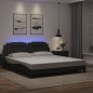 vidaXL Giroletto con Luce LED Nero 180x200 cm in Similpelle vidaXL Giroletto con Luce LED Nero 180x200 cm in Similpelle