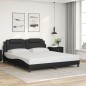 vidaXL Giroletto con Luce LED Nero 180x200 cm in Similpelle vidaXL Giroletto con Luce LED Nero 180x200 cm in Similpelle