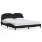 vidaXL Giroletto con Luce LED Nero 180x200 cm in Similpelle vidaXL Giroletto con Luce LED Nero 180x200 cm in Similpelle