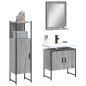 vidaXL Set Mobili da Bagno 3 pz Grigio Sonoma in Legno Multistrato vidaXL Set Mobili da Bagno 3 pz Grigio Sonoma in Legno Multistrato