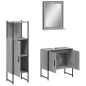 vidaXL Set Mobili da Bagno 3 pz Grigio Sonoma in Legno Multistrato vidaXL Set Mobili da Bagno 3 pz Grigio Sonoma in Legno Multistrato