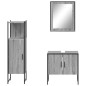 vidaXL Set Mobili da Bagno 3 pz Grigio Sonoma in Legno Multistrato vidaXL Set Mobili da Bagno 3 pz Grigio Sonoma in Legno Multistrato