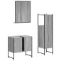 vidaXL Set Mobili da Bagno 3 pz Grigio Sonoma in Legno Multistrato vidaXL Set Mobili da Bagno 3 pz Grigio Sonoma in Legno Multistrato