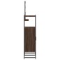 vidaXL Set Mobili da Bagno 3 pz Rovere Marrone in Legno Multistrato