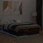 vidaXL Giroletto Luci LED Rovere Fumo 135x190 cm Legno Multistrato vidaXL Giroletto Luci LED Rovere Fumo 135x190 cm Legno Multistrato