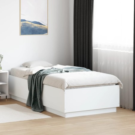 vidaXL Giroletto con Luci LED Bianco 75x190 cm in Legno Multistrato
