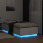 vidaXL Giroletto con Luci LED Bianco 75x190 cm in Legno Multistrato vidaXL Giroletto con Luci LED Bianco 75x190 cm in Legno Multistrato