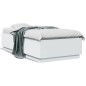vidaXL Giroletto con Luci LED Bianco 75x190 cm in Legno Multistrato vidaXL Giroletto con Luci LED Bianco 75x190 cm in Legno Multistrato
