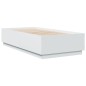 vidaXL Giroletto con Luci LED Bianco 75x190 cm in Legno Multistrato vidaXL Giroletto con Luci LED Bianco 75x190 cm in Legno Multistrato