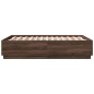vidaXL Giroletto Luci LED Rovere Marrone 135x190 cm Legno Multistrato vidaXL Giroletto Luci LED Rovere Marrone 135x190 cm Legno Multistrato
