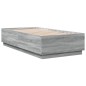 vidaXL Giroletto Luci LED Grigio Sonoma 90x190 cm in Legno Multistrato