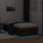 vidaXL Giroletto Luci LED Rovere Fumo 75x190 cm in Legno Multistrato vidaXL Giroletto Luci LED Rovere Fumo 75x190 cm in Legno Multistrato