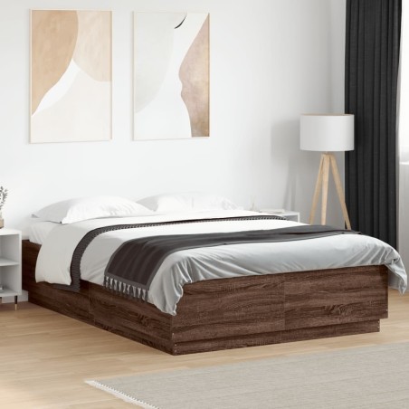 vidaXL Giroletto Rovere Marrone 150x200 cm in Legno Multistrato