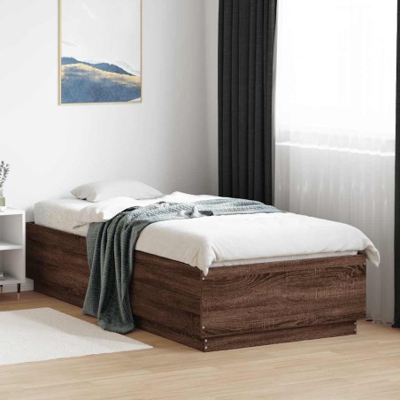 vidaXL Giroletto Rovere Marrone 100x200 cm in Legno Multistrato