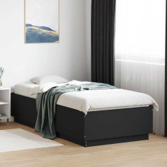 vidaXL Giroletto Nero 100x200 cm in Legno Multistrato