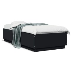 vidaXL Giroletto Nero 100x200 cm in Legno Multistrato