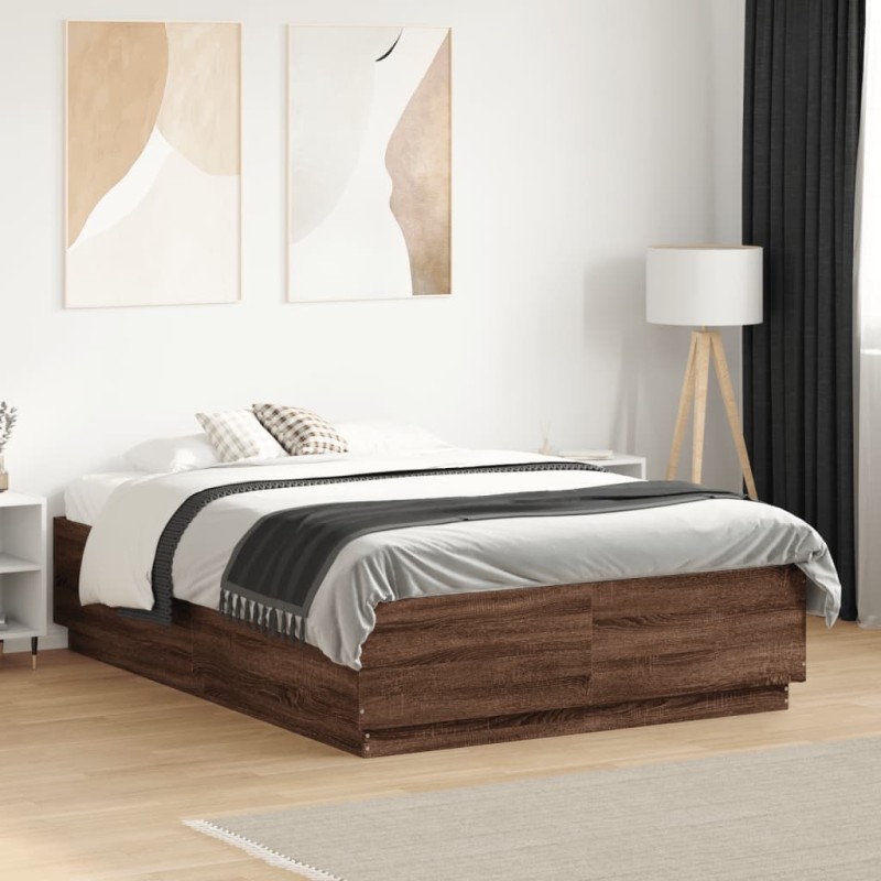 vidaXL Giroletto Rovere Marrone 140x190 cm in Legno Multistrato vidaXL Giroletto Rovere Marrone 140x190 cm in Legno Multistrato